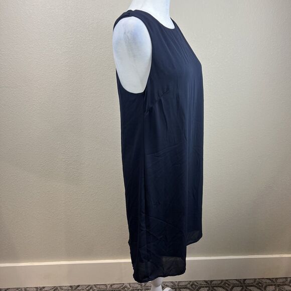 Eclair Dress Women M Blue Shift Cross Cross Back Chic Glam Capsule - Picture 5 of 12